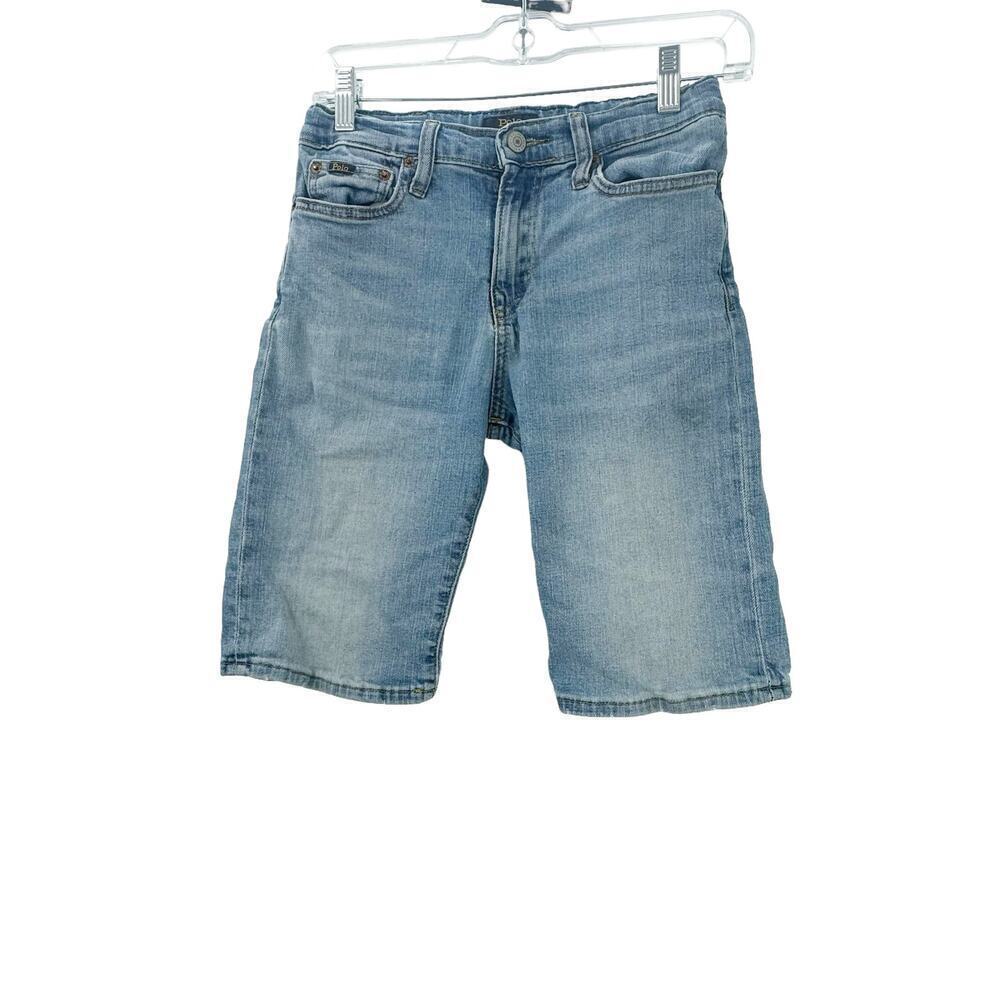 Polo Ralph Lauren The Sullivan Slim Jean Shorts Denim Stretch Blue Size 12